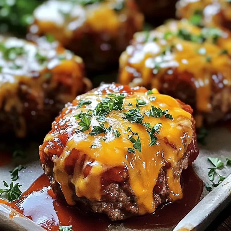 Cheesy Stuffed Meatloaf Bites