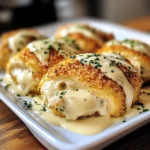Chicken Pillows with Creamy Parmesan Sauce