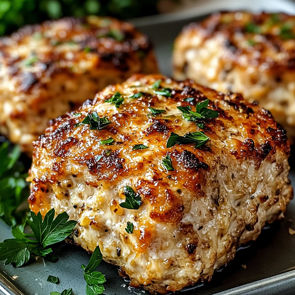 Garlic Parmesan Chicken Meatloaves