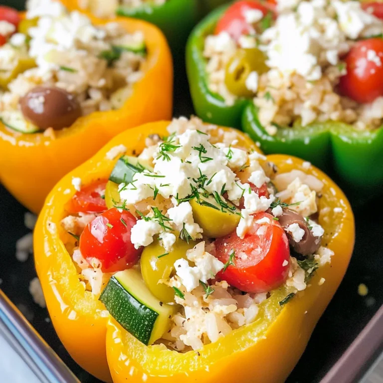 Greek Chicken Stuffed Peppers