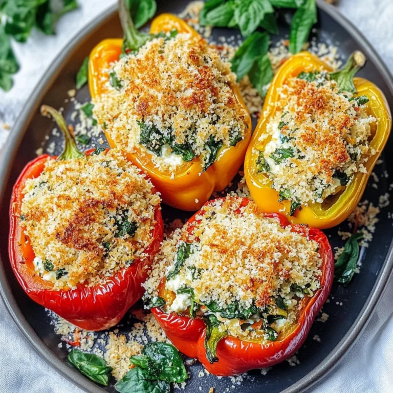 Herby Ricotta Stuffed Peppers