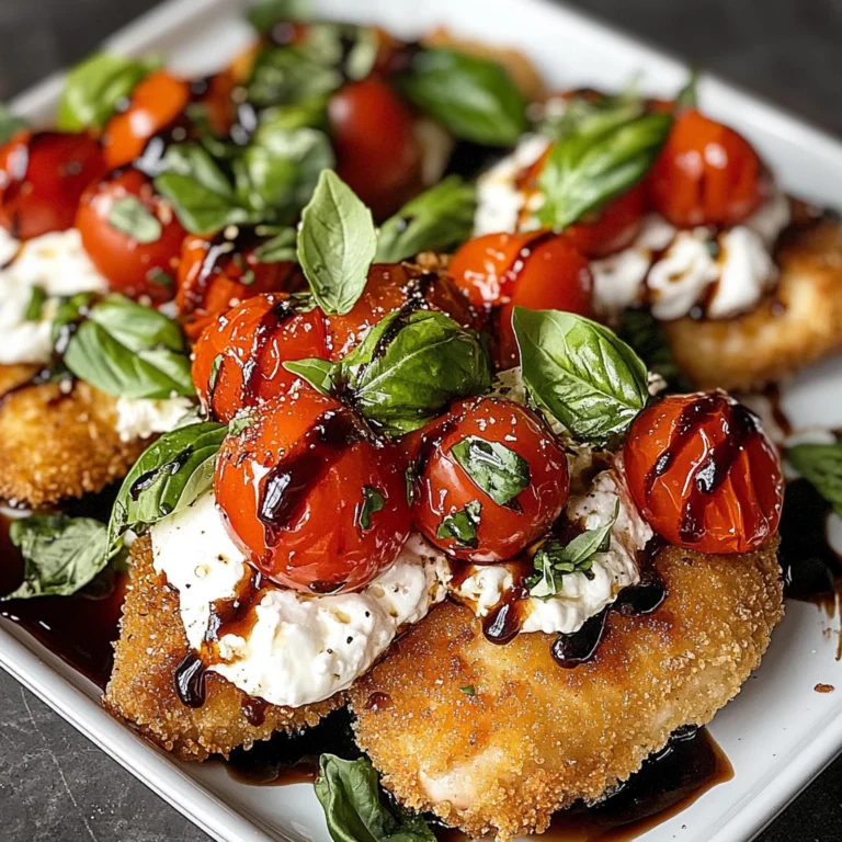 Italian Basil Chicken Cutlets with Tomato and Burrata Topping