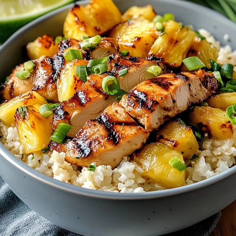 Pineapple Chicken Cauliflower Rice Bowls