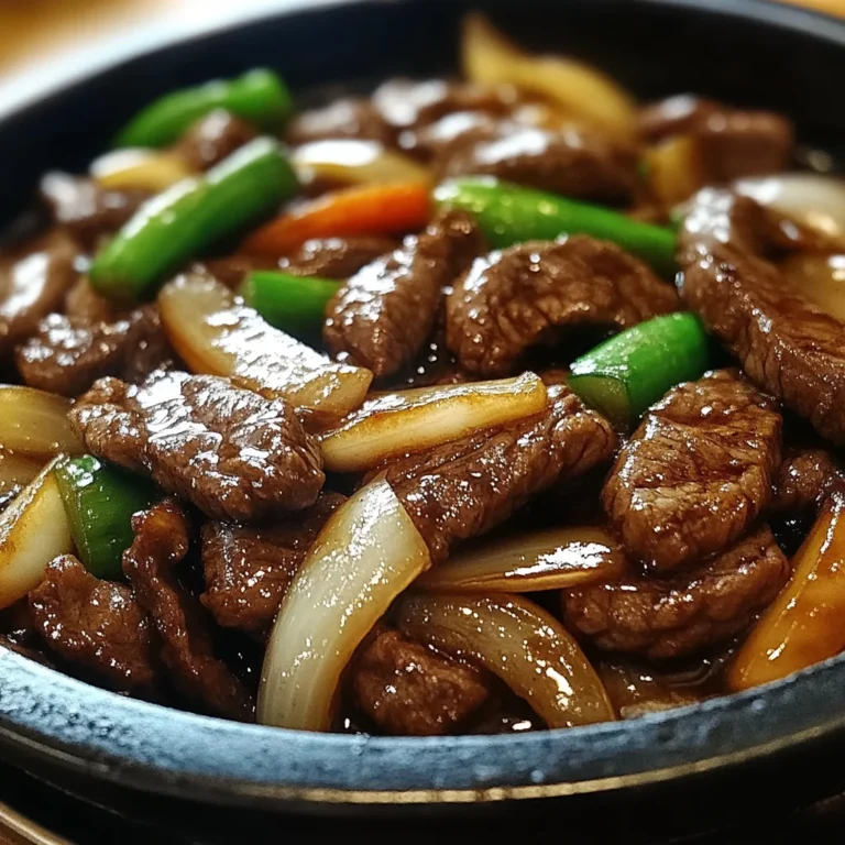 Sizzling Chinese Pepper Steak with Onions
