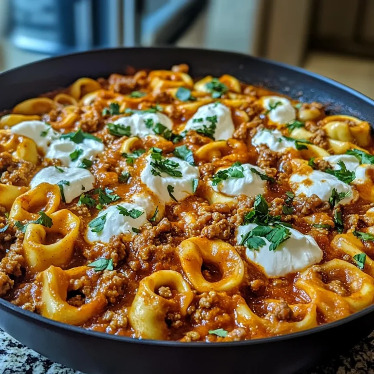 Cheesy Beef Enchilada Tortellini