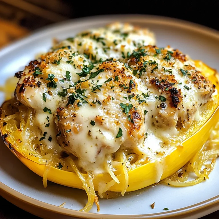 Chicken Alfredo Spaghetti Squash Recipe