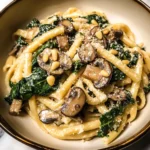 Creamy Mushroom And Spinach Pasta