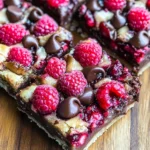 Dark Chocolate Raspberry Pie Bars