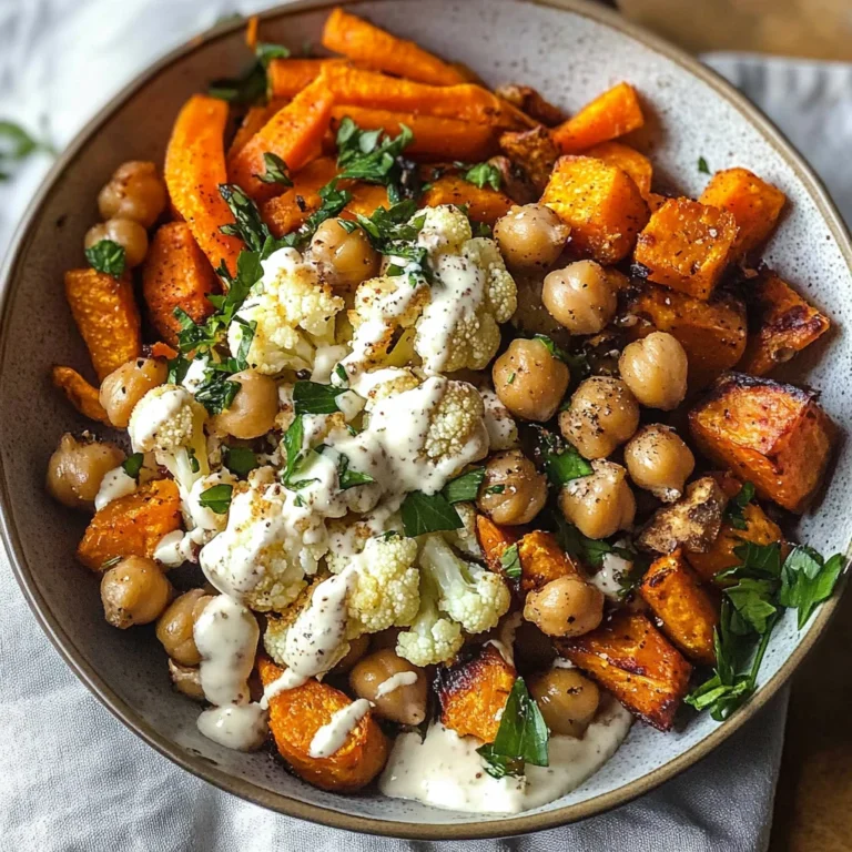 Glow Bowl Recipe: Roasted Veggie, Tahini Yogurt Sauce