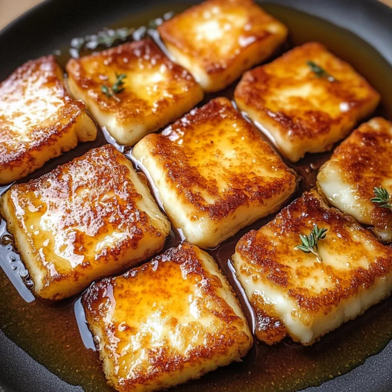 Golden Halloumi with Honey & Thyme