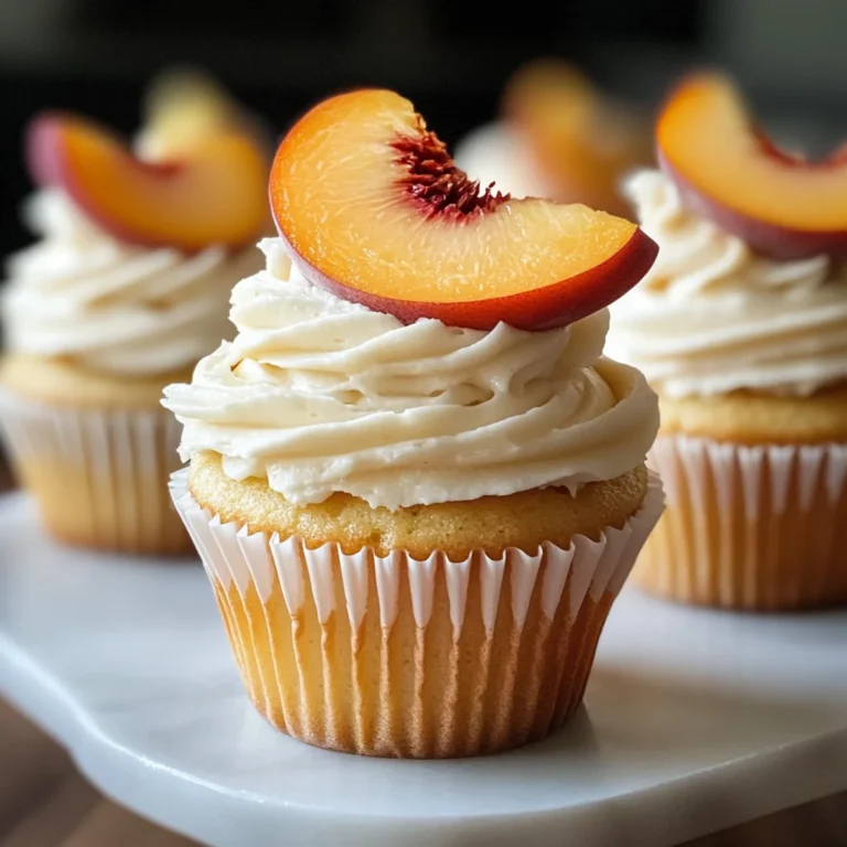 Honey Peach Cream Cheese Cupcakes