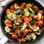 Mediterranean Zucchini Olive Skillet