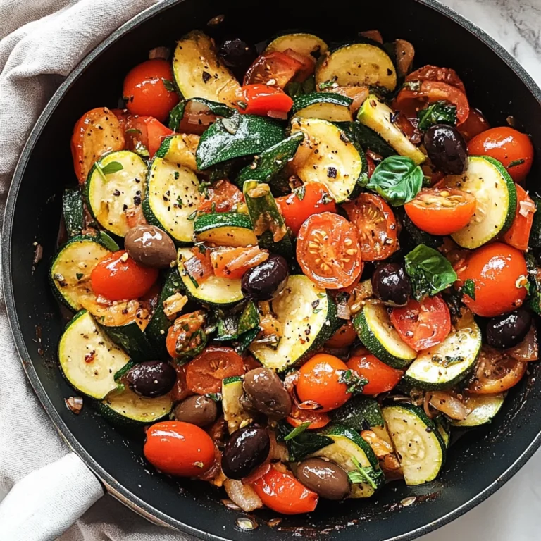 Mediterranean Zucchini Olive Skillet