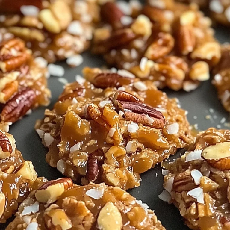 No-Bake Pecan Coconut Praline Cookies