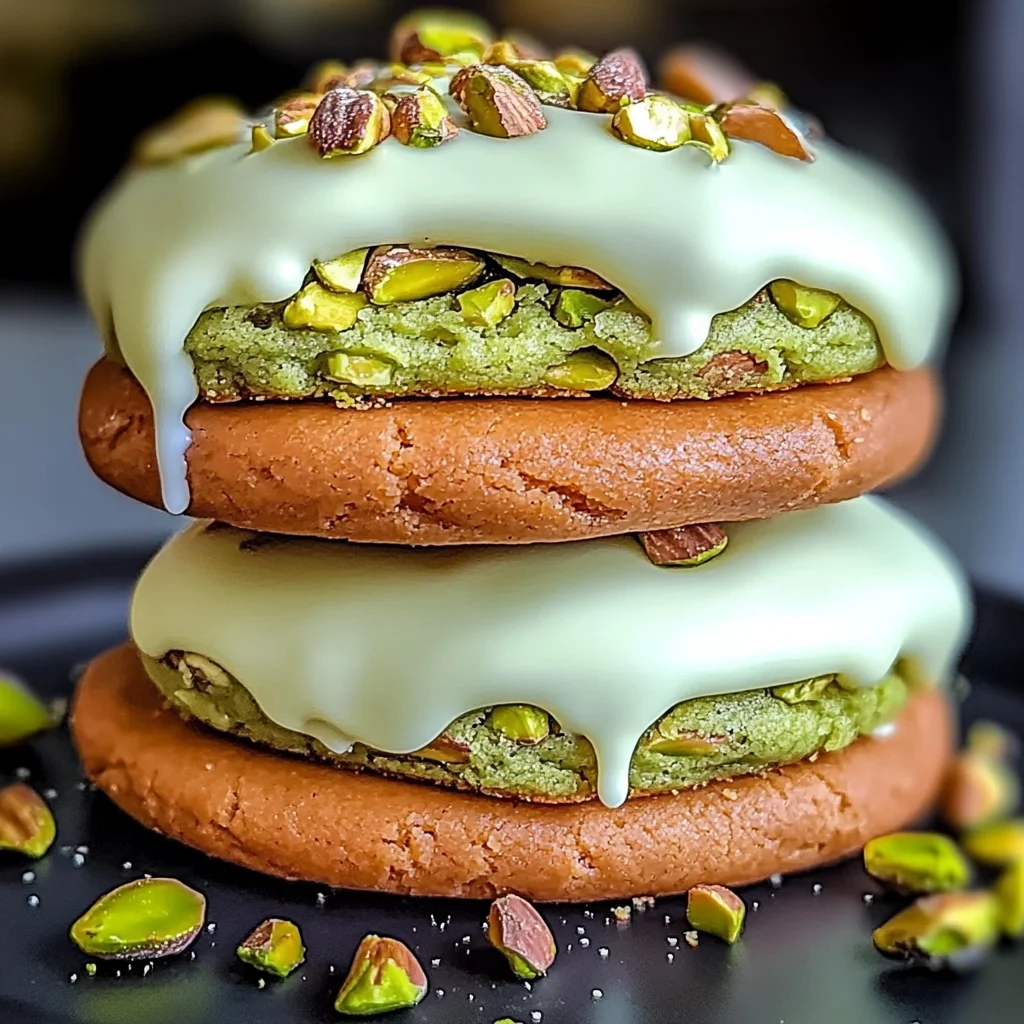 Pistachio Cream Stuffed Cookies