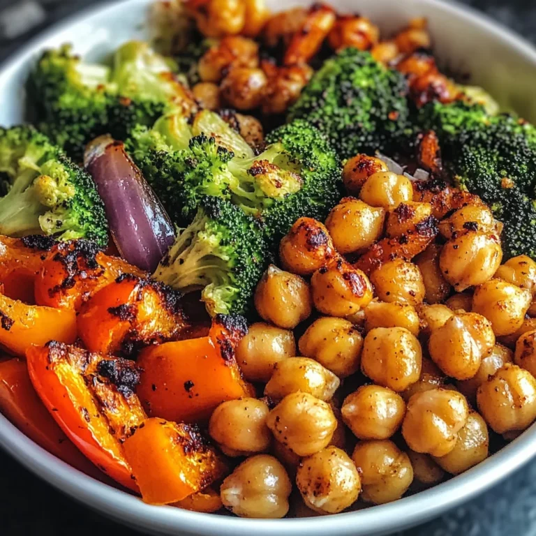 Roasted Chickpeas and Veggie Bowl