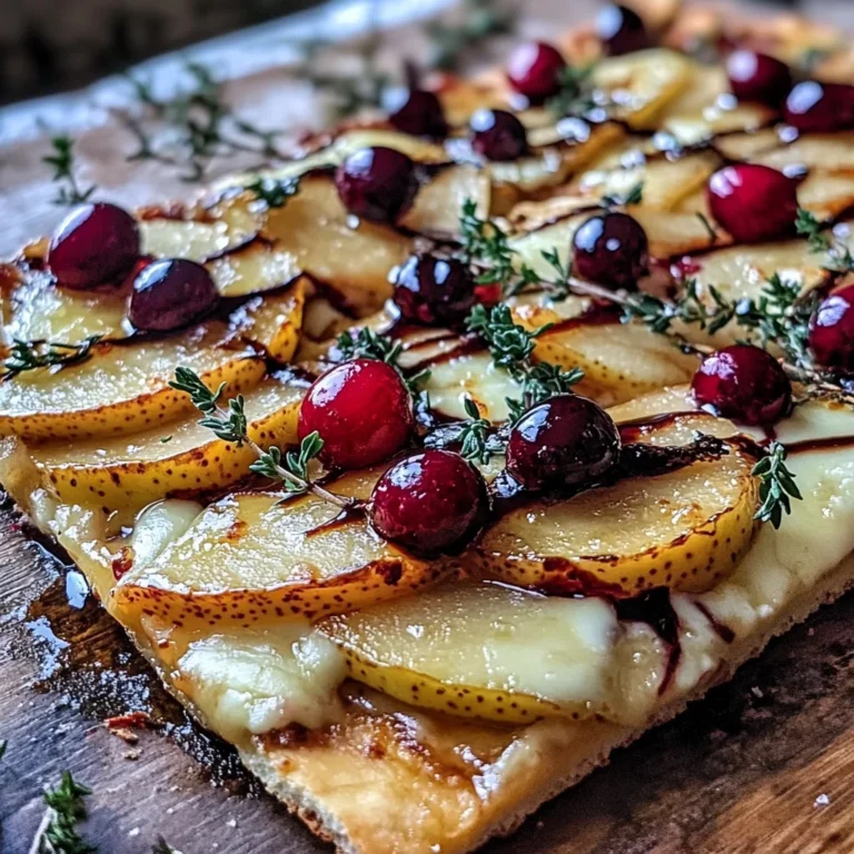 Roasted Pear, Cranberry, and Brie Flatbread Recipe