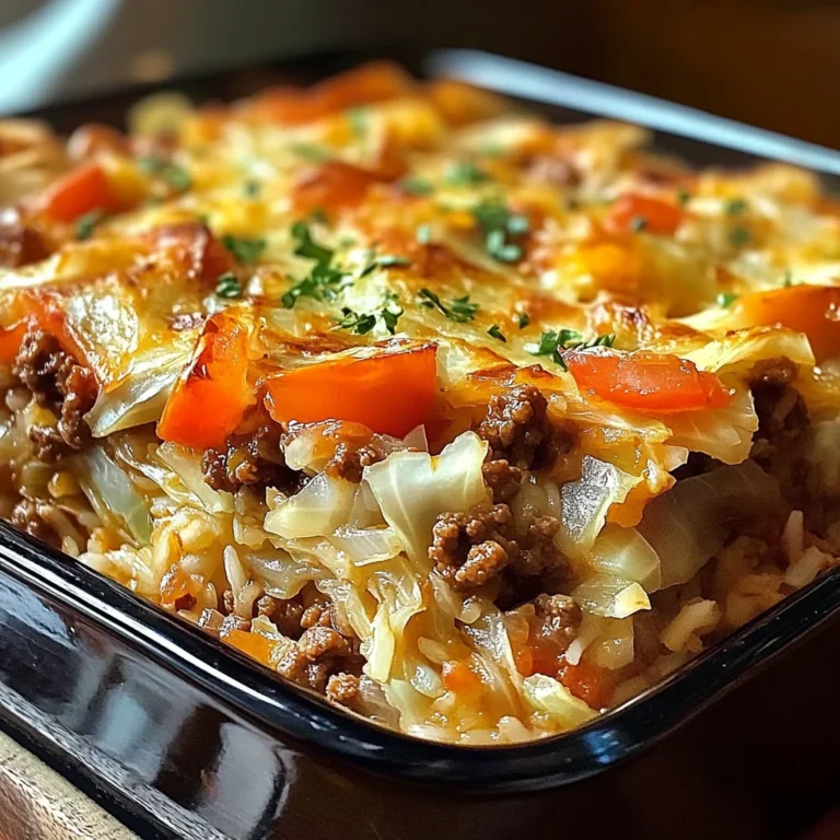 Savory Cabbage Beef Bake Recipe