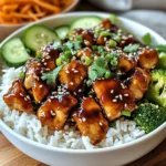 Sticky Chicken Rice Bowls