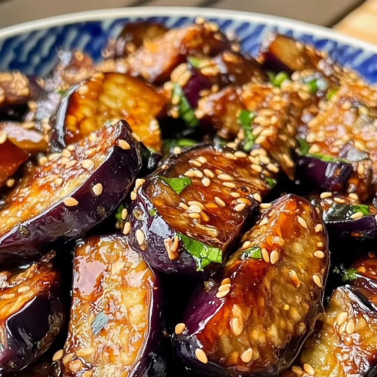Sticky Garlic Eggplant