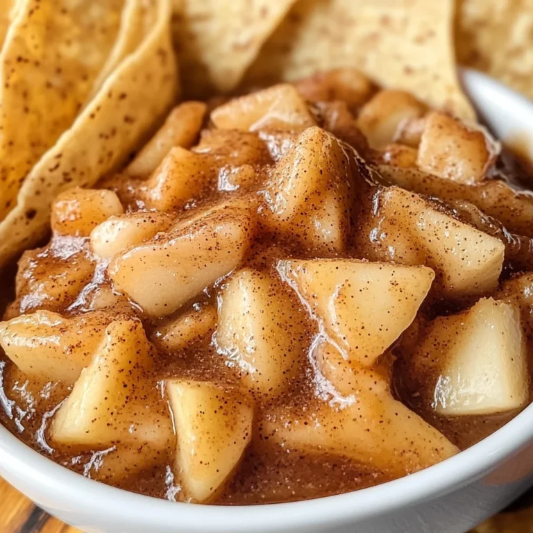 Apple Pie Dip with Cinnamon Sugar Tortilla Chips