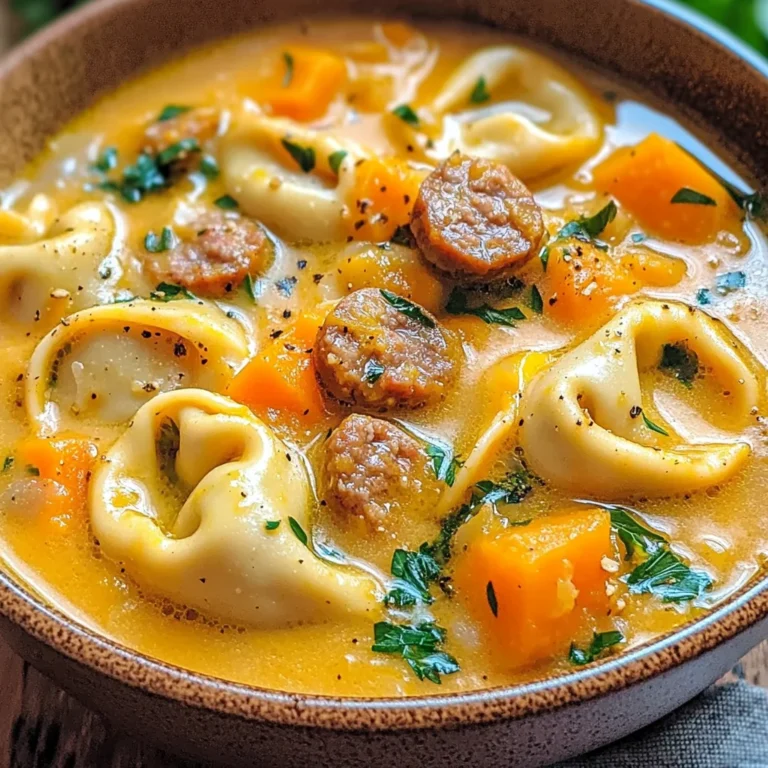 Butternut Squash Sausage Tortellini Soup Recipe