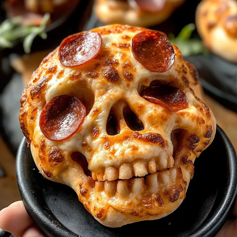 Cheesy Halloween Pizza Skulls