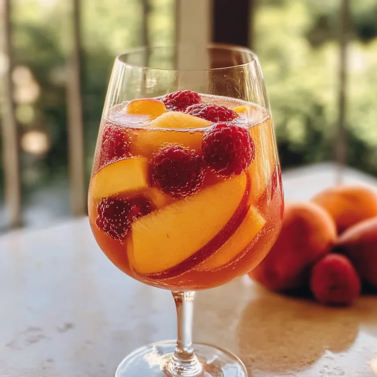 Chilled Peach Moscato Sangria