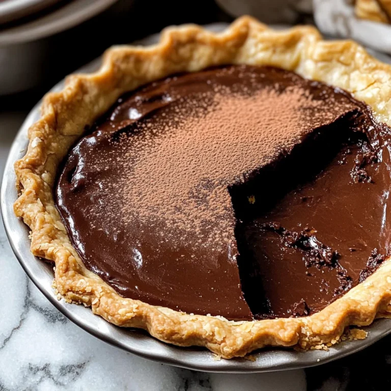 Dark Chocolate Chess Pie