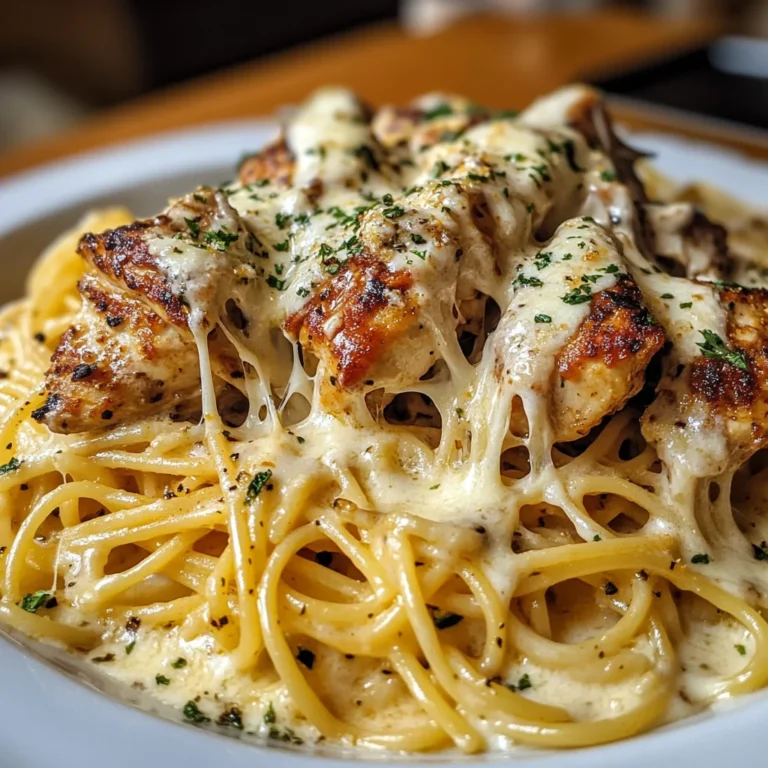 Easy Creamy Cajun Chicken Spaghetti with Garlic Mozzarella Sauce