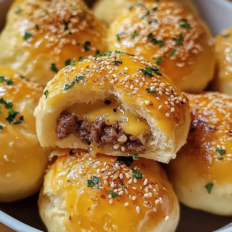 Garlic Parmesan Cheeseburger Bombs