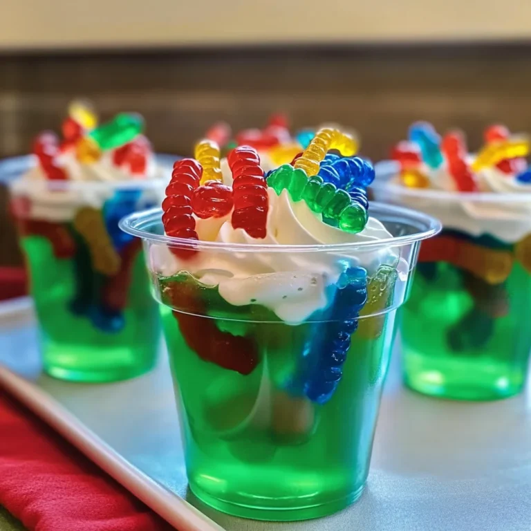 Gummy Worm Jello Cups Recipe