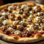 Hot Sausage Feta Honey Pizza