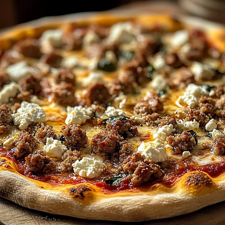 Hot Sausage Feta Honey Pizza