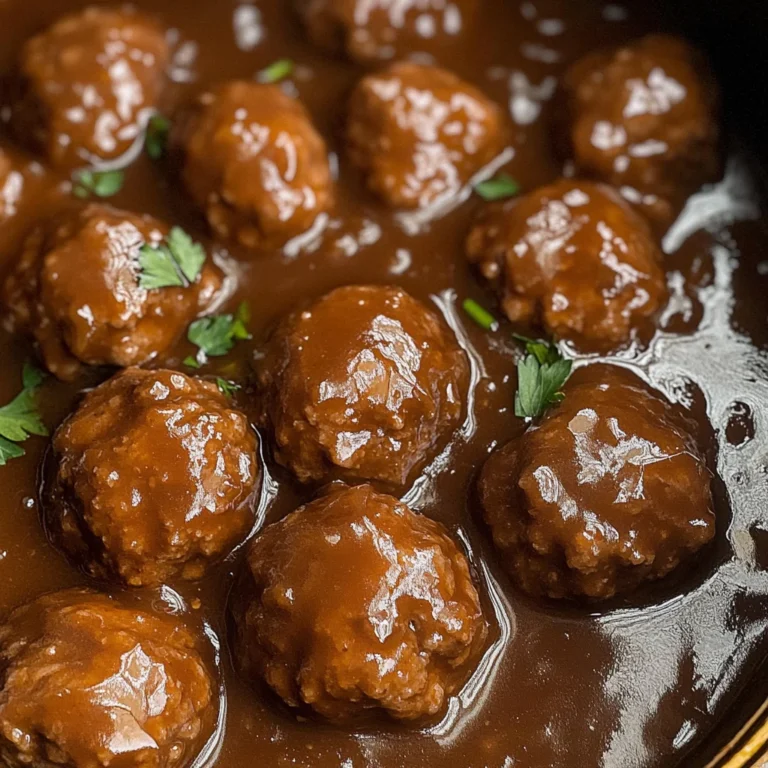 Slow Cooker Salisbury Steak Meatballs
