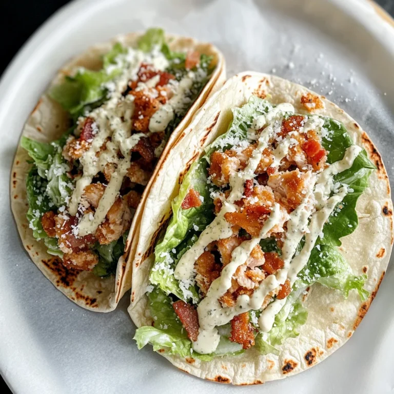 Smash Chicken Caesar Tacos