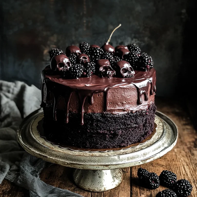 Spooky Black Velvet Halloween Cake