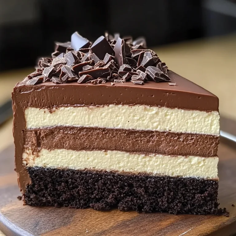 Tuxedo Cake – Triple Chocolate Mousse Cake