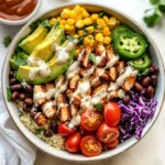 BBQ Ranch Chicken Quinoa Bowls