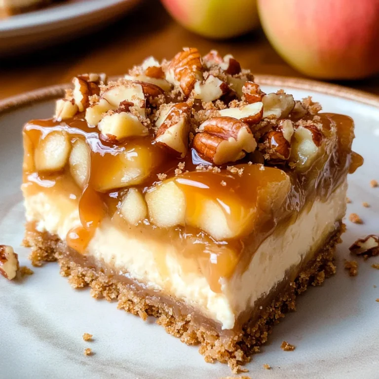 Caramel Apple Cheesecake Bars
