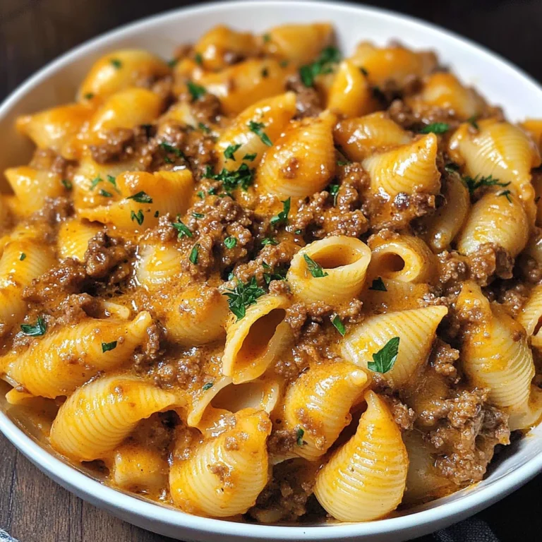 Creamy Beef and Shells