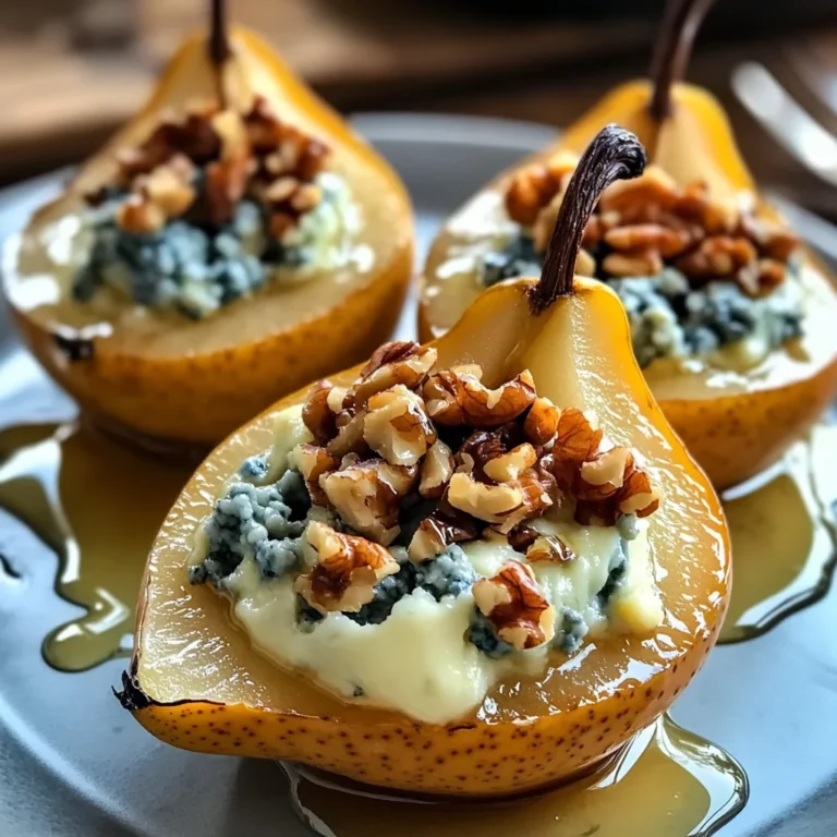Elegant Blue Cheese Stuffed Pears