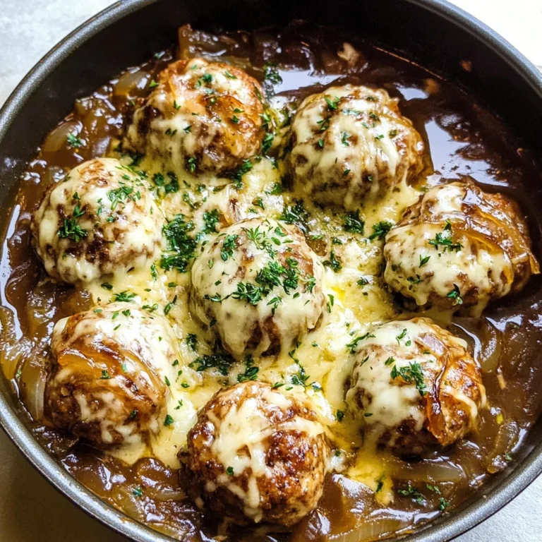 French Onion Chicken Meatballs