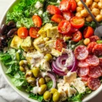 Loaded Italian Salad with a Copycat Olive Garden Italian Salad Dressing