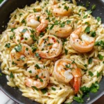 One Pan Parmesan Orzo with Shrimp