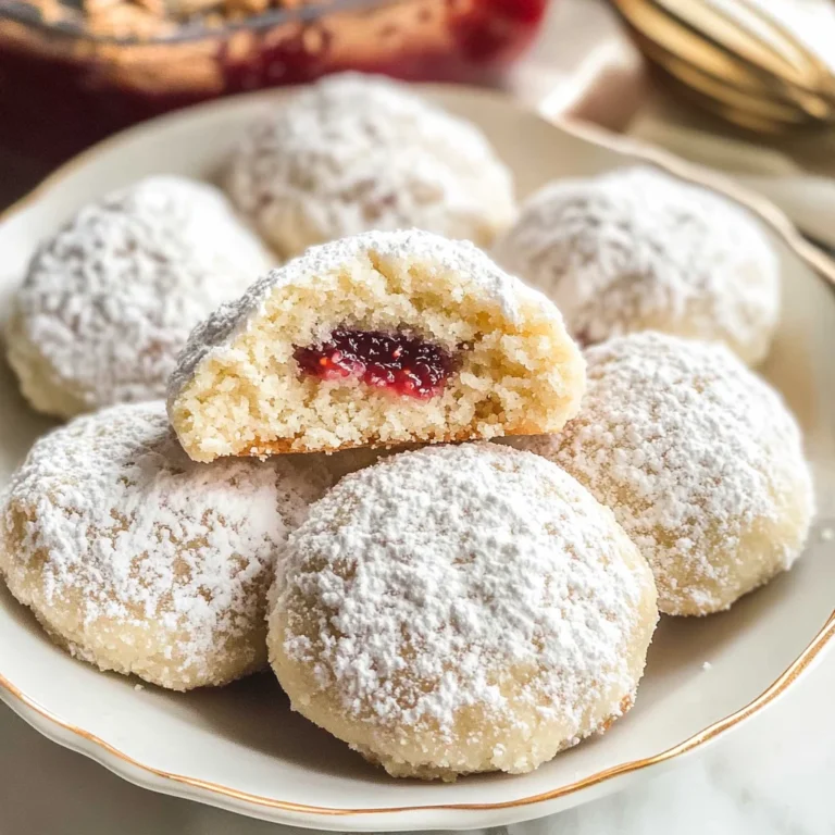 Raspberry Filled Almond Snowball Cookies for Sweet Moments