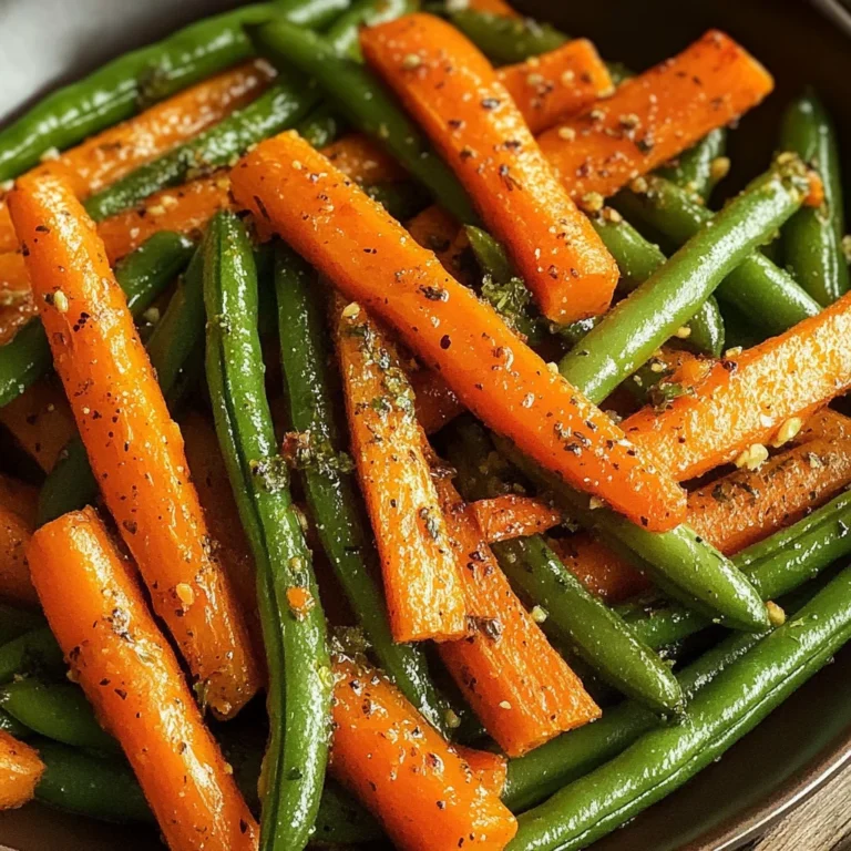 Roasted Carrots and Green Beans
