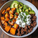 Sweet Potato Beef Bowl with Hot Honey and Cottage Cheese Recipe (Viral TikTok Recipe!)
