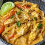 Thai Curry Noodles With Chicken (Crazy Good Sauce!)