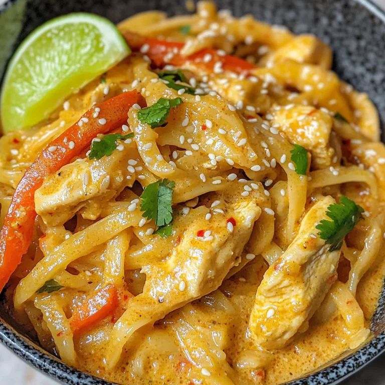Thai Curry Noodles With Chicken (Crazy Good Sauce!)